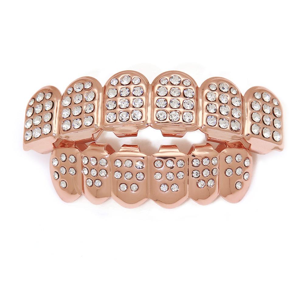 European Hot Selling Six-Tooth Multi-Color Diamond Vampire Hip Hop Grill for Christmas