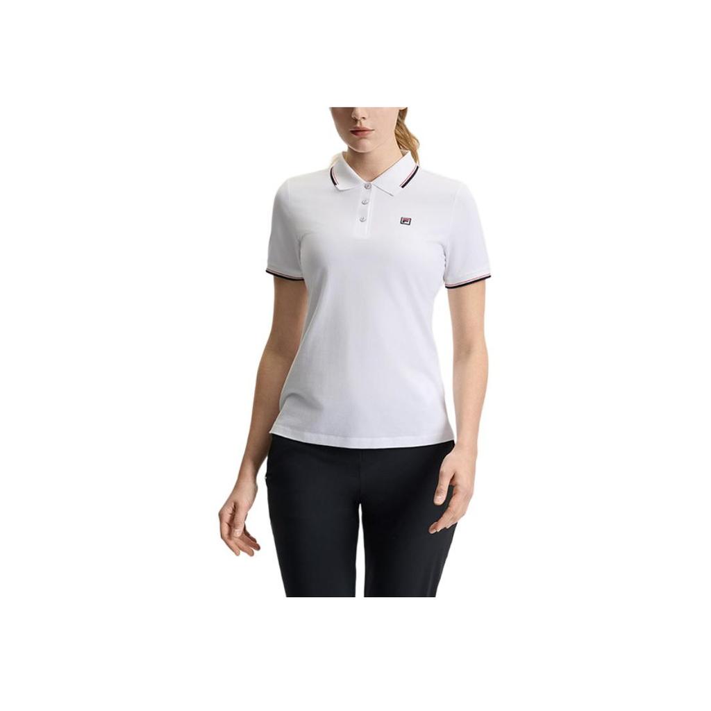 New FILA Athletics Polo Shirt Women's Jade White A11W523133F-WT