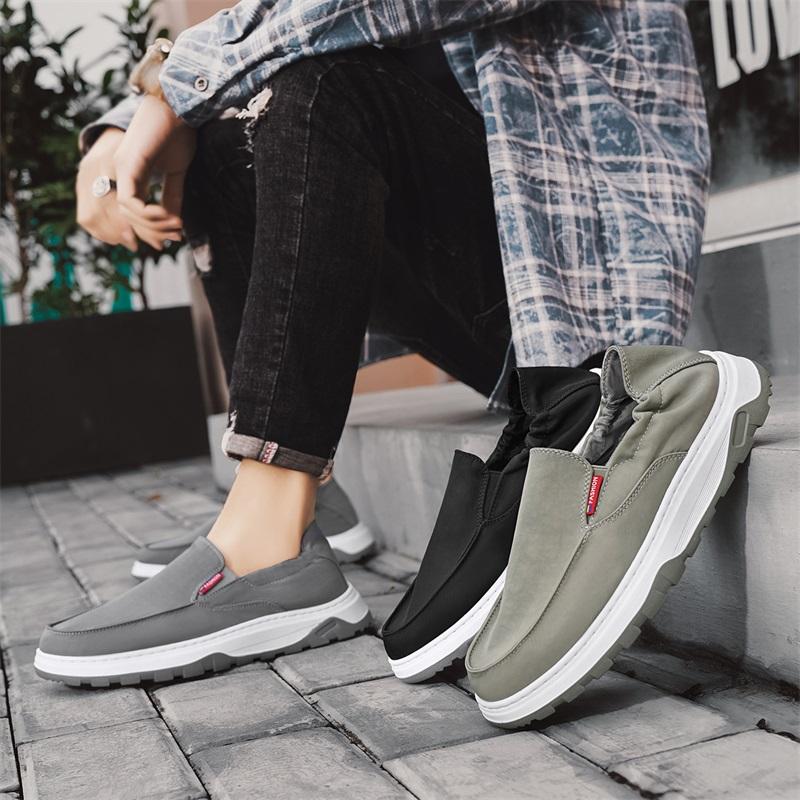 Fashion Men's Running Shoes Summer Canvas Breathable Walking Lightweight Set for Outdoor Leisure Loafers Flat Bottom Driving Shoes