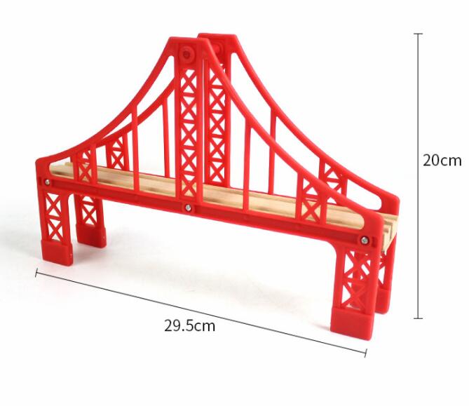 Wooden Train Track Accessories Parking Lot Railway Station Fit for Thomas Biro Multiple Tracks Educational Toys for Children