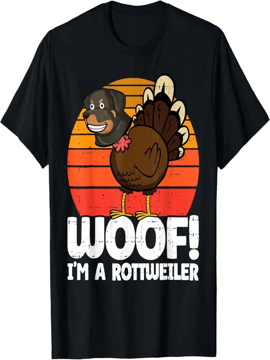 Thanksgiving Funny Fake Rottweiler Dog Thanksgiving Turkey T-Shirt S разноцветный