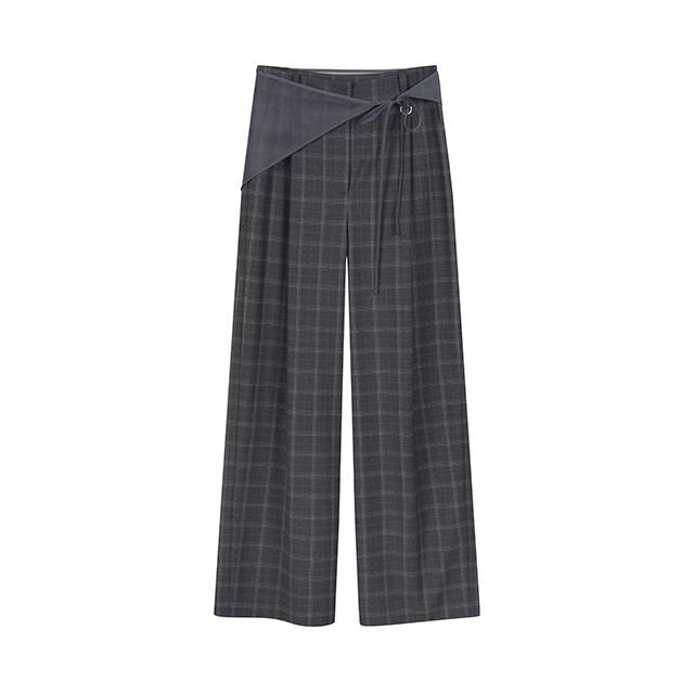 LAP Scarf Layered One-Pleat Pants Ar1Wp265