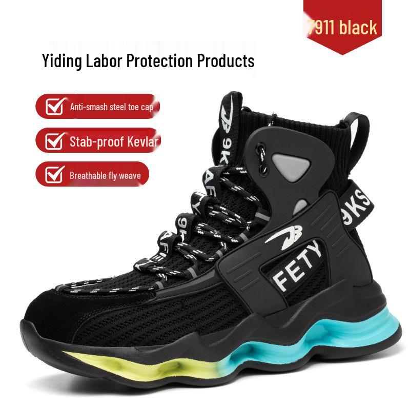 

Men s Safety Work Shoes: High-Top, Anti-Smash, Anti-Puncture, Breathable
