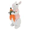 Bunny Figurine Cute Vintage Resin Easter Bunny Statue for Home Ornament Holiday Decoration Holding