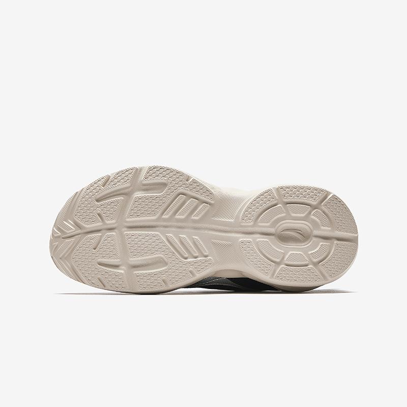 Anta Fashion Versatile Lightweight Shock Absorbing Low Top Kids Running Shoes Men sneaker Black Silver A12445577-2