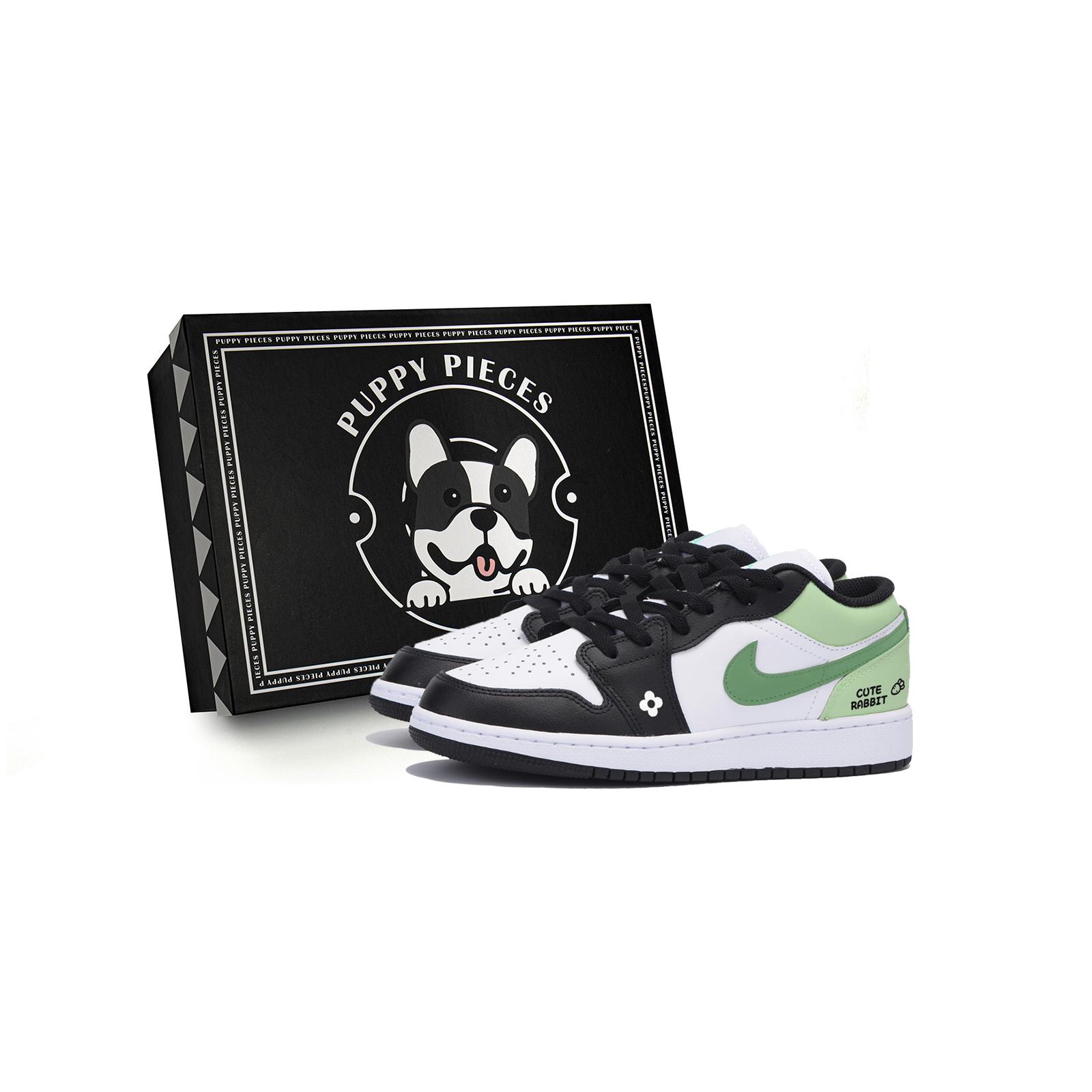 

Jordan Air Jordan 1 Low top Vintage Basketball Shoes Men s White Green 553558-131(Team85-AS-BOX) 44