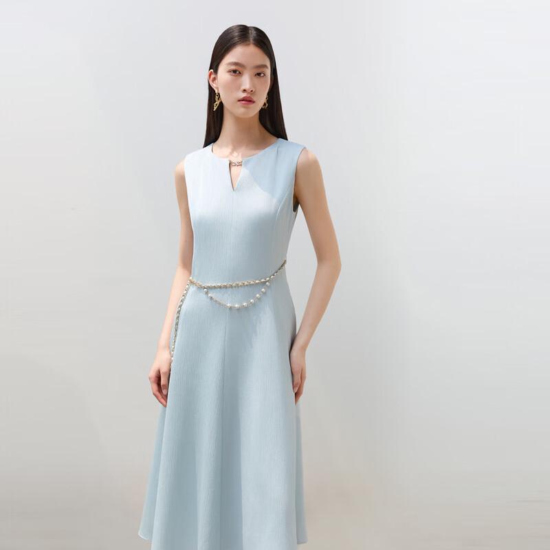 

ELLASSAY Women s Elegant Minimalist Sleeveless A-Line Midi Dress M