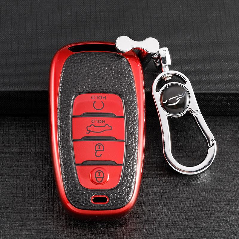 Car Key Case: Compatible with Hongqi H5, H9, E-HS9, H7, E-QM5 & HS5 Models