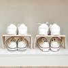 Convenient Shoe Organizer Unique Design Anti-deform Waterproof Double Shelf Shoe Rack