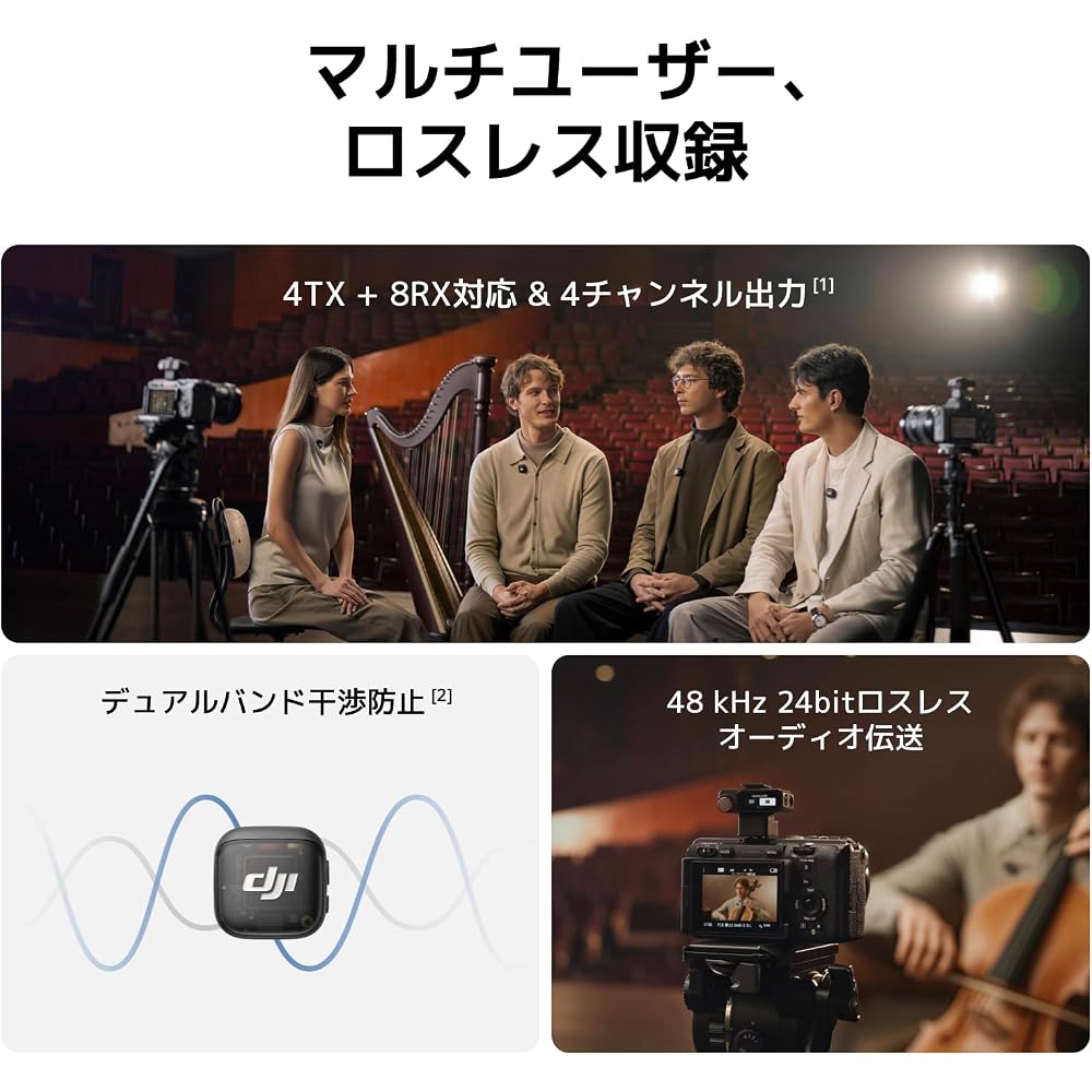DJI Mic 3 Transmitter Pin Microphone Wireless Mini Microphone for iPhone/Camera/Android Lightweig...
