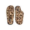 Leopard Print Fur Slippers for Indoor Warmth and Plush Cotton Slippers