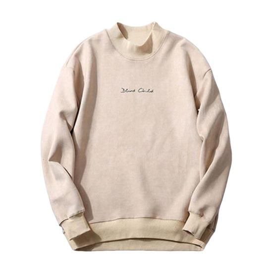 

Мужской топ весна-осень из двухстороннего бархата с полувысоким воротником и свободными эластичными манжетами с принтом L абрикосовый