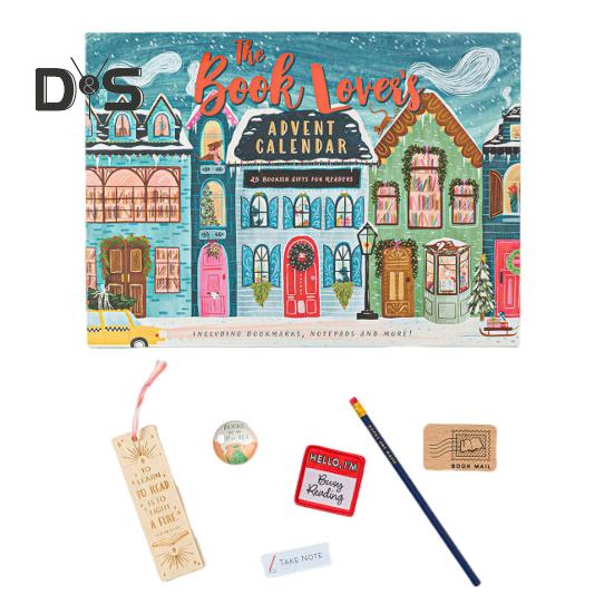 

Рождественский адвент-календарь 2024 года, 25 книжных подарков, рождественский обратный отсчет, украшение для любителей книг, адвент-календарь, набор литературных сюрпризов B