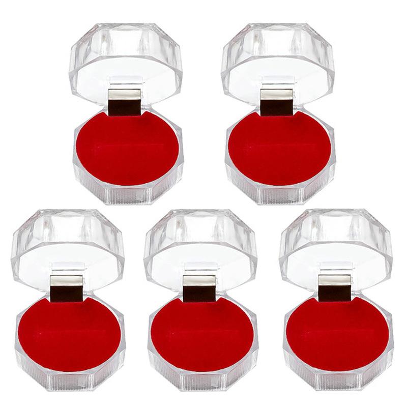 

Акриловая шкатулка для упаковки ювелирных изделий в виде колец и сережек 5pcs