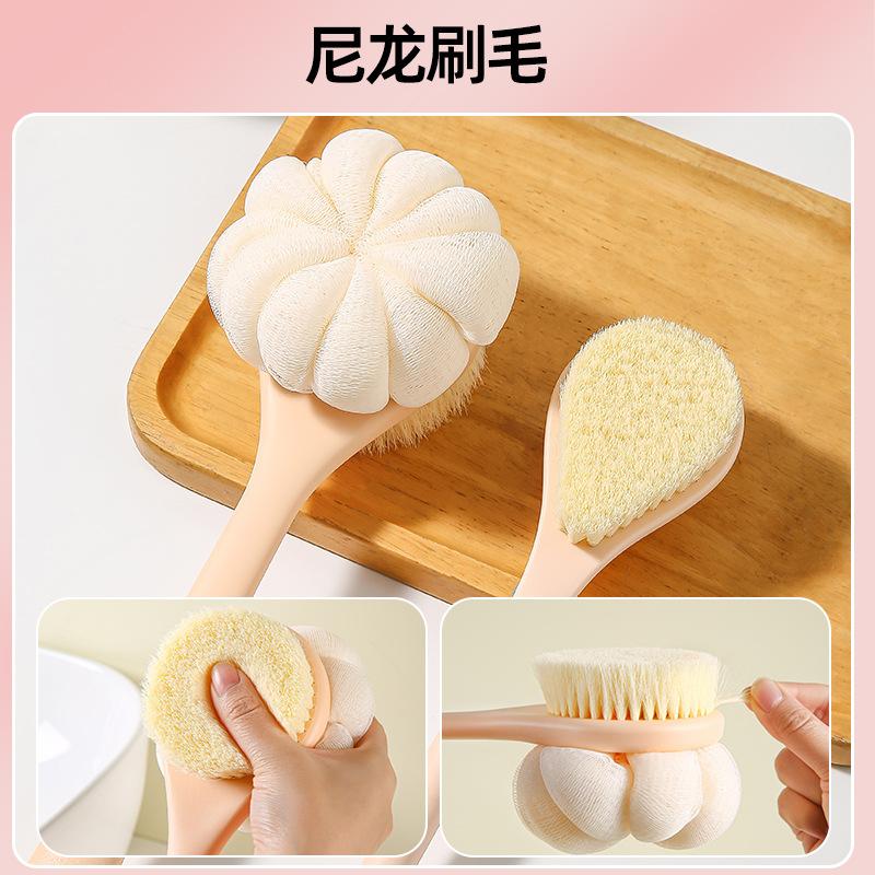 Bath Brush Rub Back Long Handle Brush Soft Bristles Double-sided Bath Brush Rub Mud, Remove Dust, Scrub Bath Artifact