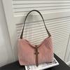 New Commuter Bag Women's Simple Casual Tote Bag Large Capacity Shoulder Bag Women's Corduroy Women's Bag Versatile