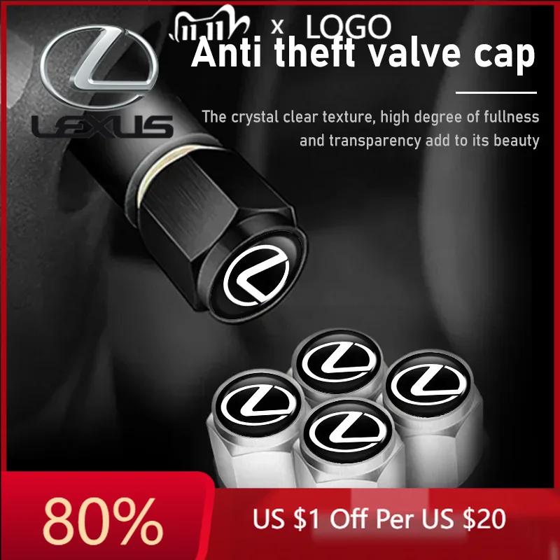 2026 Hot Interior Stickers 5PCS Car-Styling Wheel Tire Valve Rims Stem Caps Dust Decor For Lexus CT200h ES250 ES300h NX300h RX35
