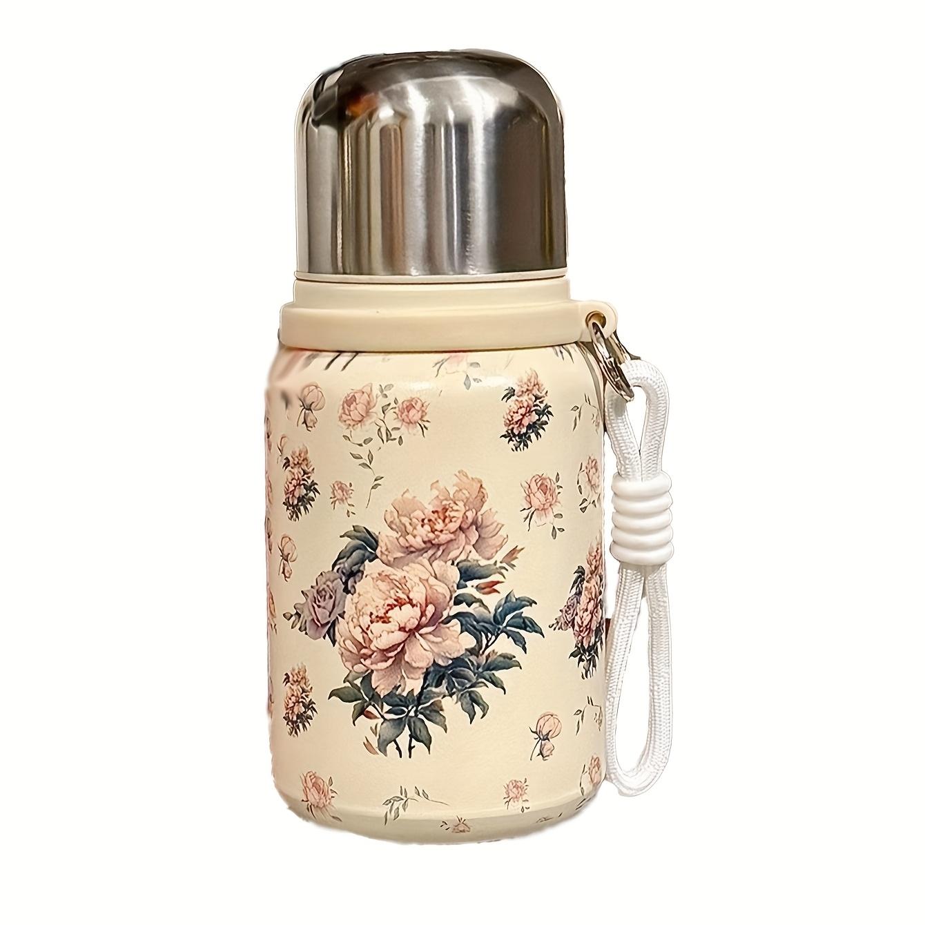 

1 шт. Кружка из нержавеющей стали 316 с вакуумной изоляцией и шнурком, большой вместимости, портативная, деликатный заварочный чайник для путешествий, дома 400ml