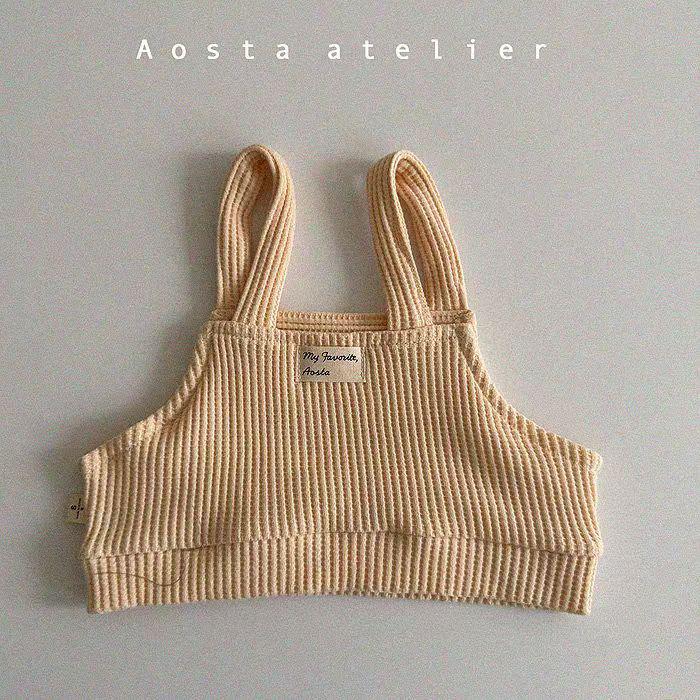 Korean Spring Toddler Waffle Strawberry Two-Piece Set: Striped Top & Shorts