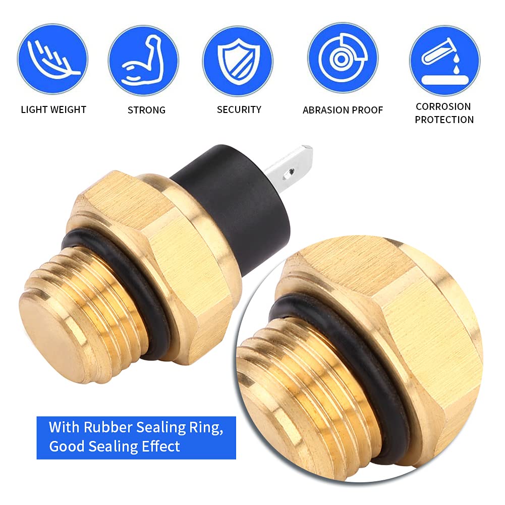 Radiator Fan Switch 37760-MT2-003, Keenso Temperature Switch for Honda VFR700F VFR750F VFR800 VTR1000F VT600 VT750 VT1100 37760-MT2-003