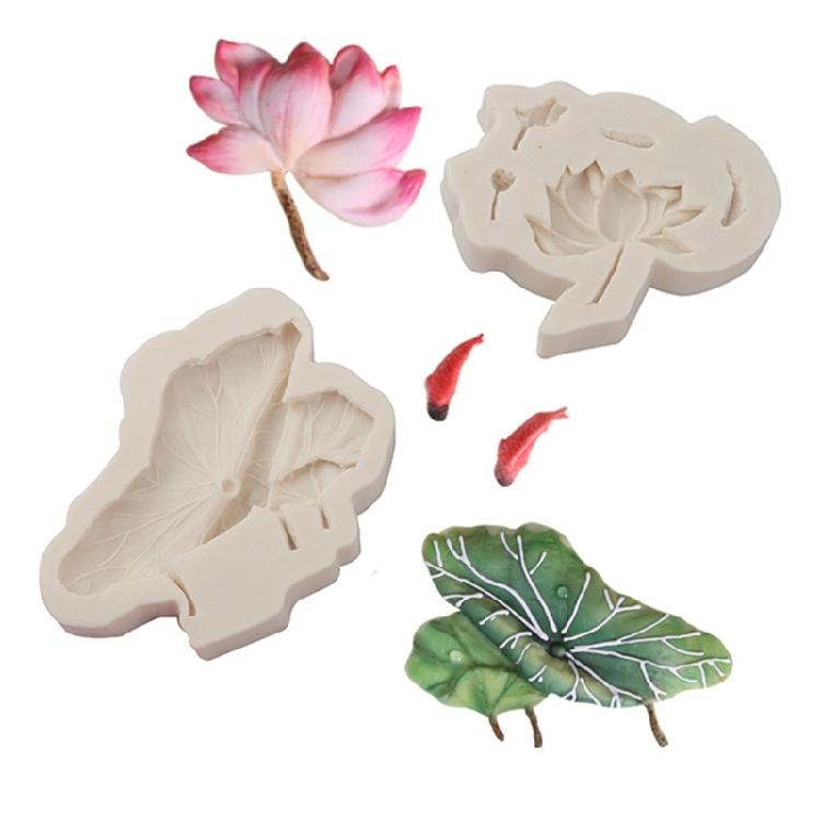 Flowers Leaf Silicones Molds Fondant Mould Pastries Baking Tool Resins Decoration Handmade Soap Molds Fondant Molds