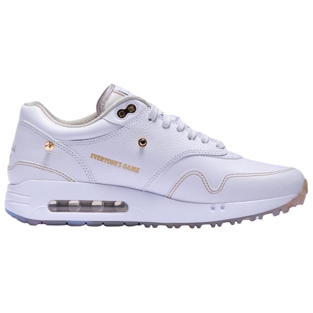 Eastside Golf X Nike Air Max 1 86 OG Golf Big Bubble - Everyones Game. Be Authentic Unisex Sneakers White Metallic-Gold Pure-Platinum HQ3074-100
