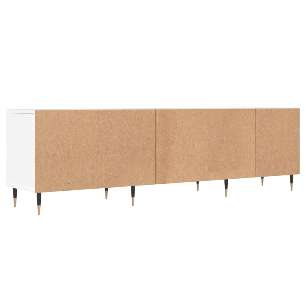 TV Cabinet, White, 150X30X44.5 Cm, Wood-Based Material