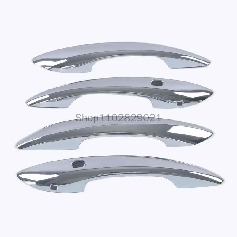 Glossy Black Carbon Fiber Chrome Car Door Handle Cover Decor Sticker Styling Accessories For Hyundai Sonata -