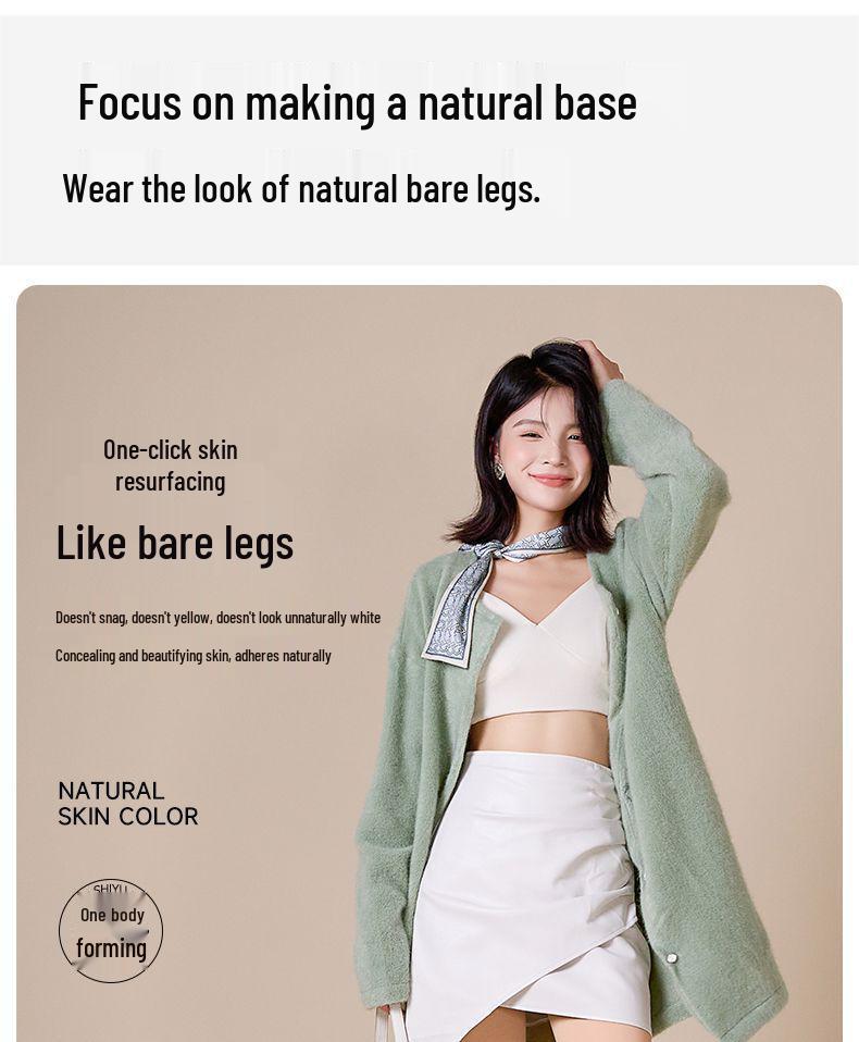 Ciorapi pantalon super groși, cu fleece pe interior, aspect nud, cu picior, pentru femei, strat de bază pentru toamnă/iarnă (400g)