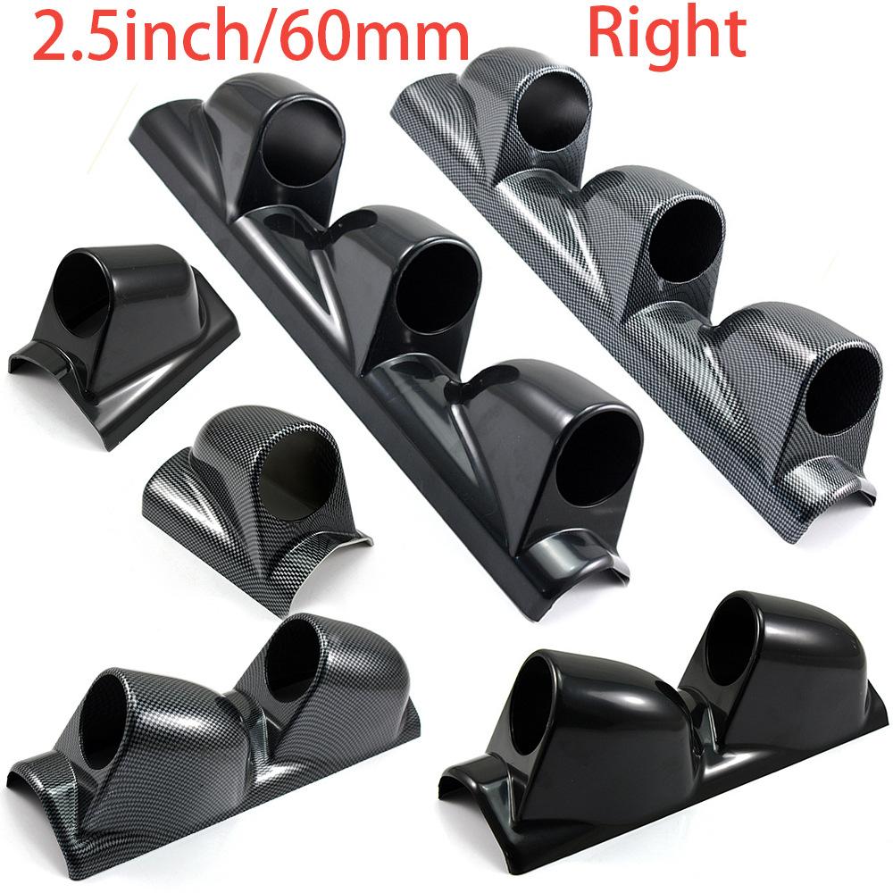 Right 60mm Car Gauge Pod Universal Black/Carbon Color Single Double Triple Car Meters Holder for Right Drive Car for 60mm Gauges