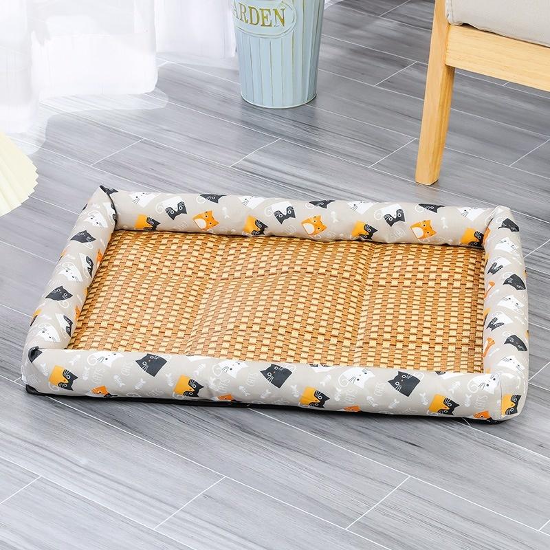 Pet Cooling Mat Summer Cat Dog Bed Pad Breathable Ice Silk Sleeping Cushion For Pomeranian Small Pets Hot Selling Chill Pad