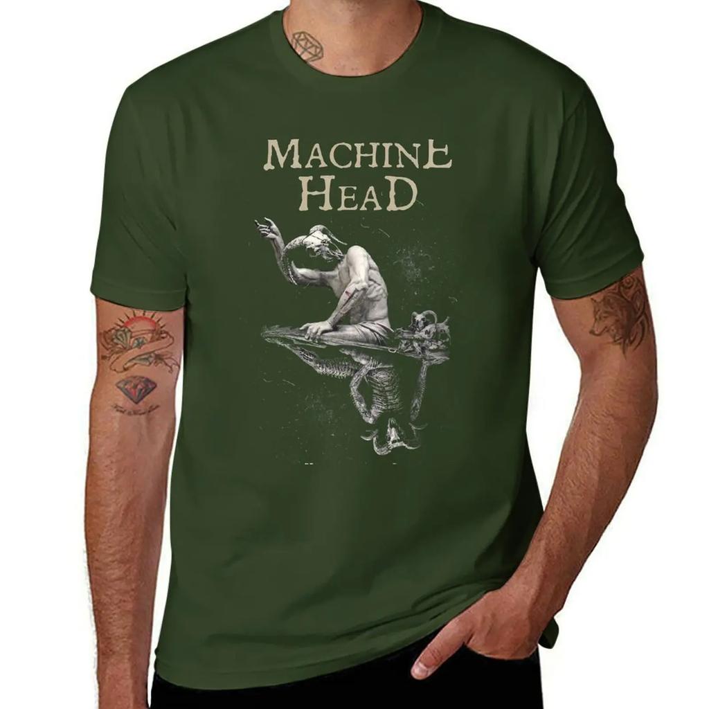 Machine Head Of Kingdom and Crown TShirt Oversized Sublime Blacks Tops Black Tshirts for Men 2025 New Model