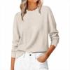 Women's Long Sleeved V-neck Sweater, Casual , Soft and Loose Pullover, Stylish and Stylish