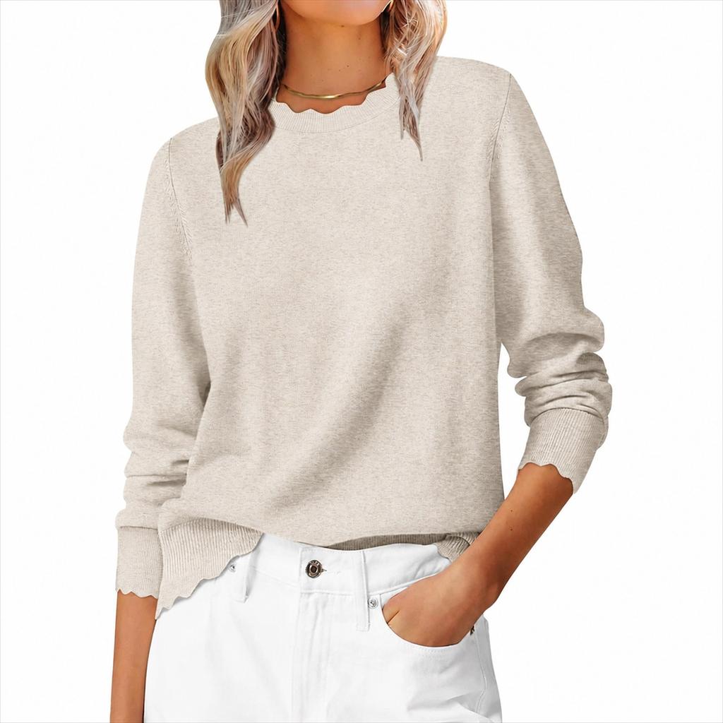 Women's Long Sleeved V-neck Sweater, Casual , Soft and Loose Pullover, Stylish and Stylish