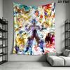Dragon Ball Super Saiyan Power Entfesselt Wandteppich Mode Druck Hintergrundtuch Wandverkleidung Dekoration Ferienwohnung Weiche Dekoration Wandteppich