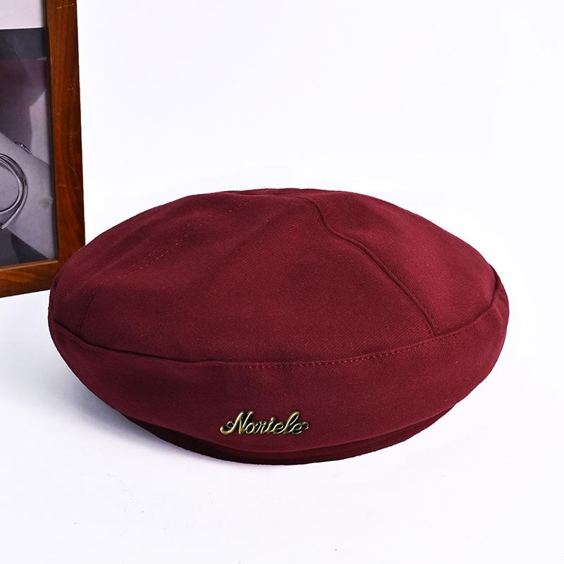 Autumn and Winter British Style Retro Hat for Women Korean Version Beret New Style Temperament Versatile Painter Hat Showing Face Small Pumpkin Hat