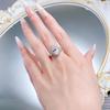 Luxury S925 Silver Oval Simulated Diamond Ring (8x11mm) - European & American Wedding Jewelry