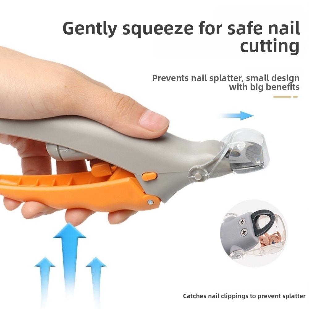 LED Light Pet Nail Clippers Splashproof 5x Magnification Cats Nail Clippers Stainless Steel Blade Dogs Grooming Tool For Dog Cat