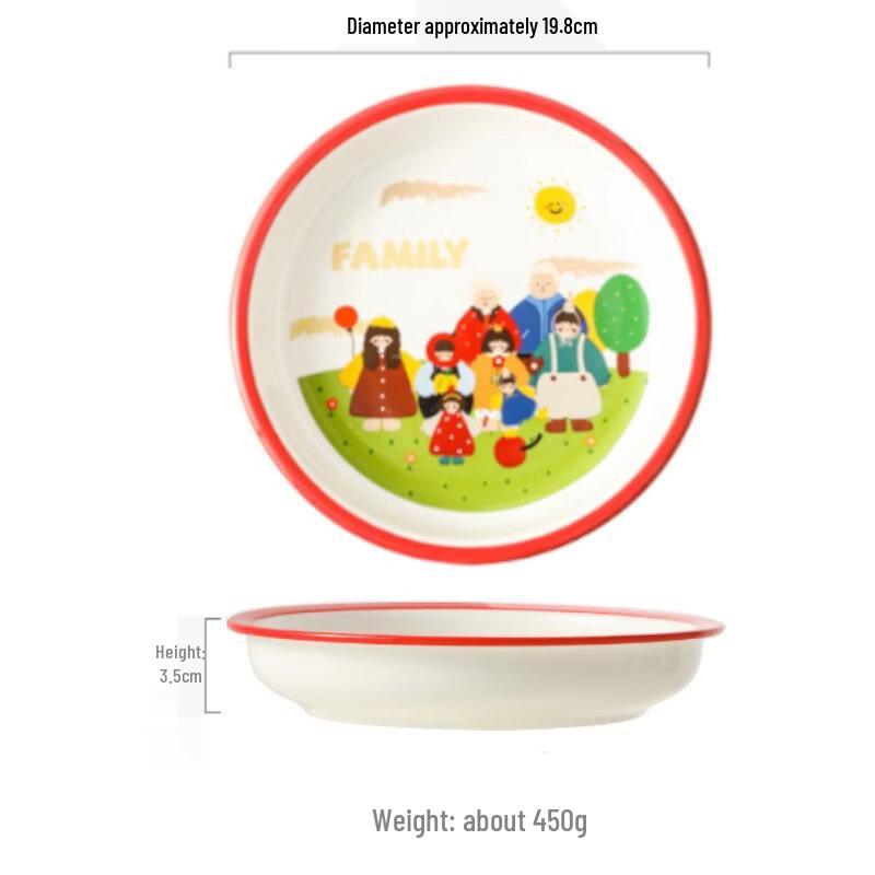 Abay Hand-Painted Cartoon Ceramic Family Dinnerware Set
