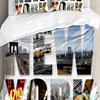 Urban 3pcs Bedding Set Manhattan Sunset Skyline New York City Duvet Cover Set Bed Set Quilt Cover Pillow Case Comforter Cover