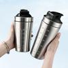 Copo agitador de proteína de aço inoxidável, caneca esportiva portátil para condicionamento físico, copo agitador nutricional, garrafas de água, copo agitador portátil