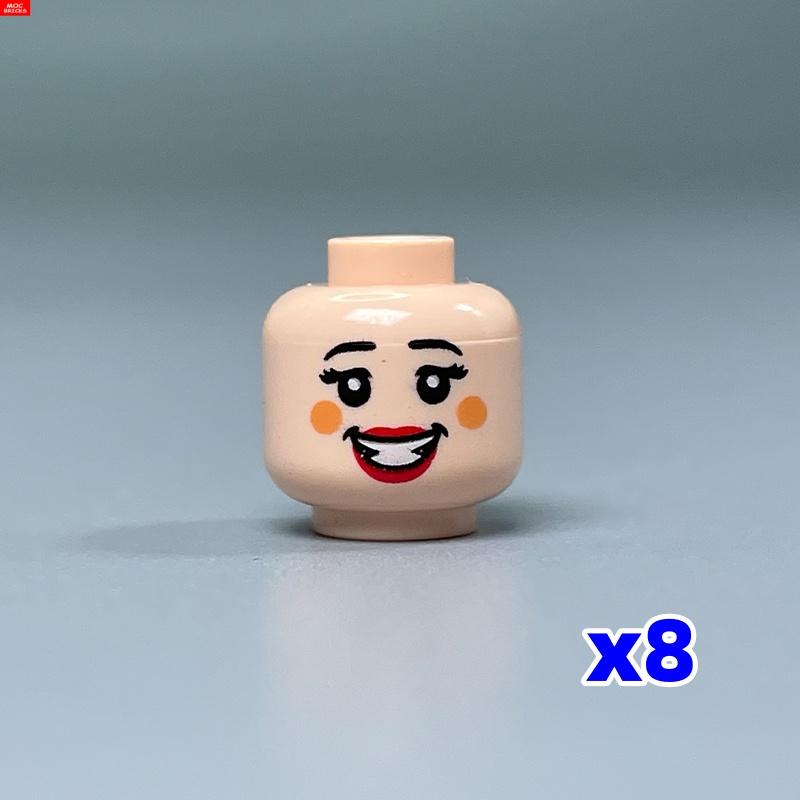 8pcs MOC Blocks Boys and Girls Face Head Figure Expression Part Learning Construction Bricks Playthings Ideal For Kids
