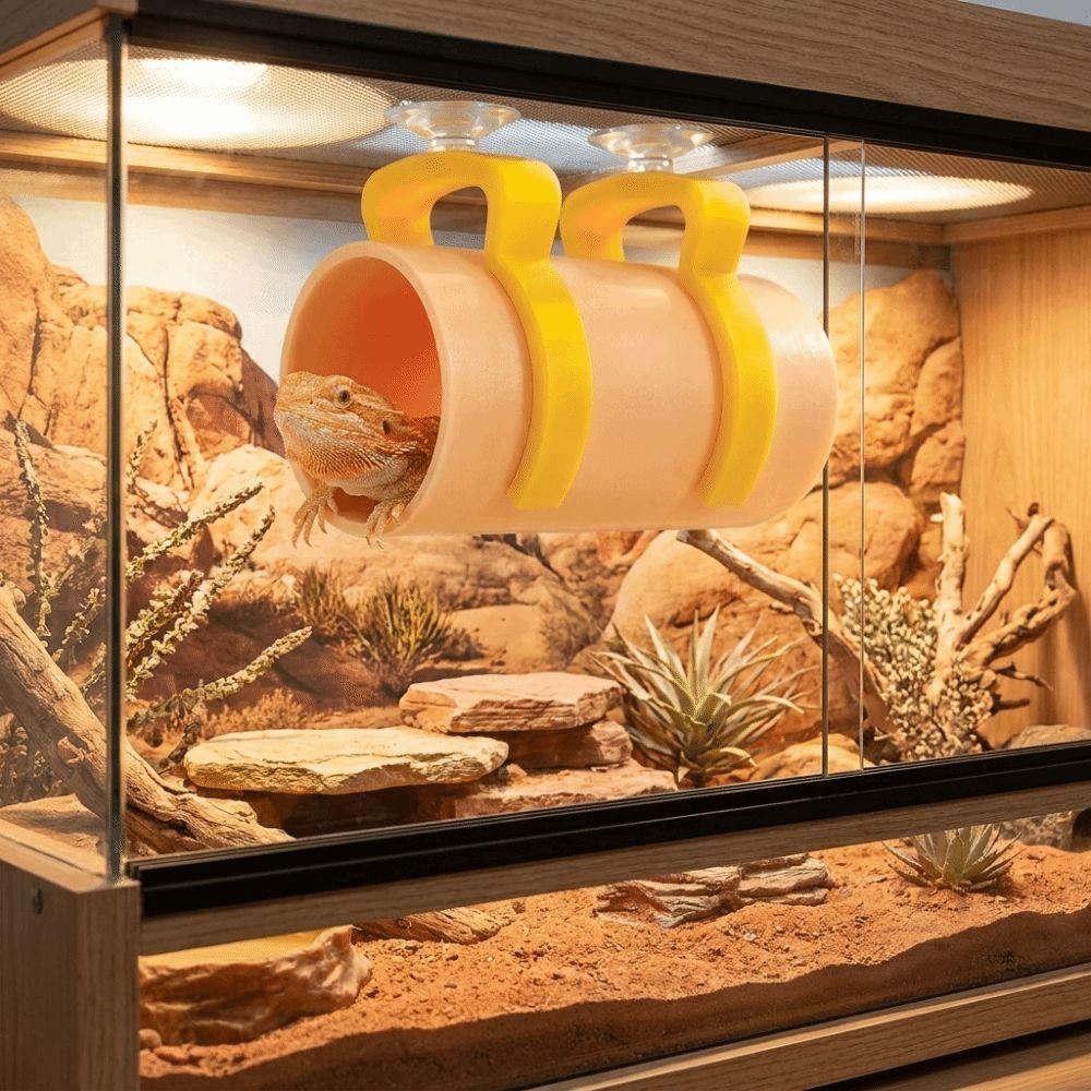 with Suction Cup Reptile Shelter Realistic Hidden Cave Shelter  Aquarium Decoration