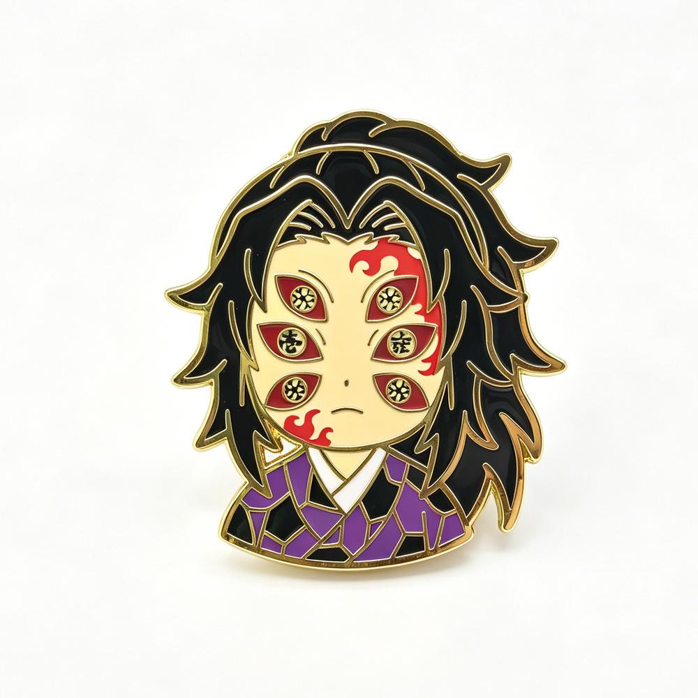 Demon Slayer Pins Tanjiro Metal Brooch Anime Cartoon Badge for Clothes Bags Accessories Pins