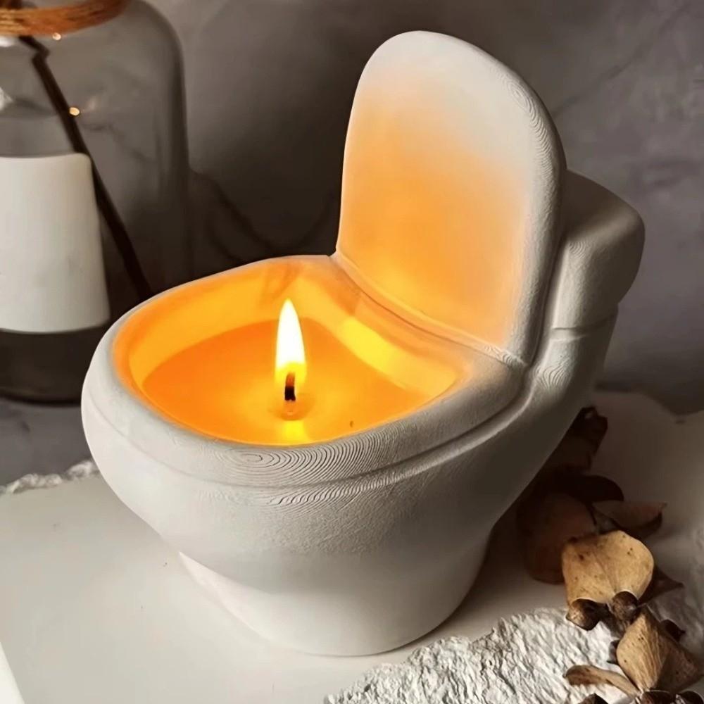 Non-Stick Silicone Toilet Mold 3D Toilet Shape Toilet Wax Candle Mold  Home Enthusiasts