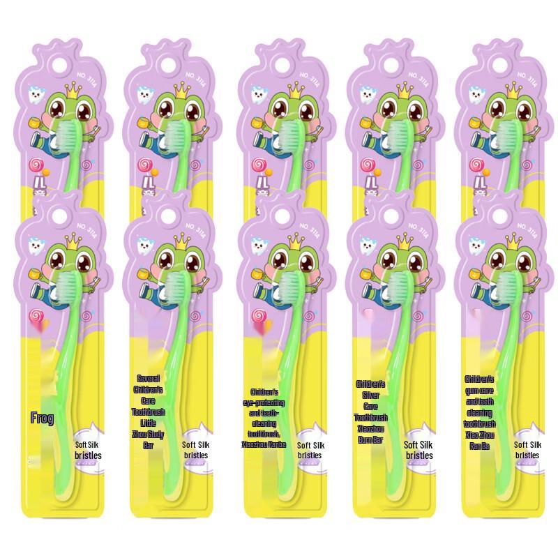 Frog Prince Miaoqiwawa Children s Soft Toothbrush (10-pack)
