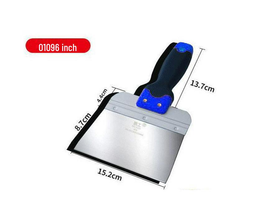 6", 20", 24" Stainless Steel Putty Plastering Tool Set: Sturdy, Wear-Resistant Scrapers for Cleaning and Spreading.