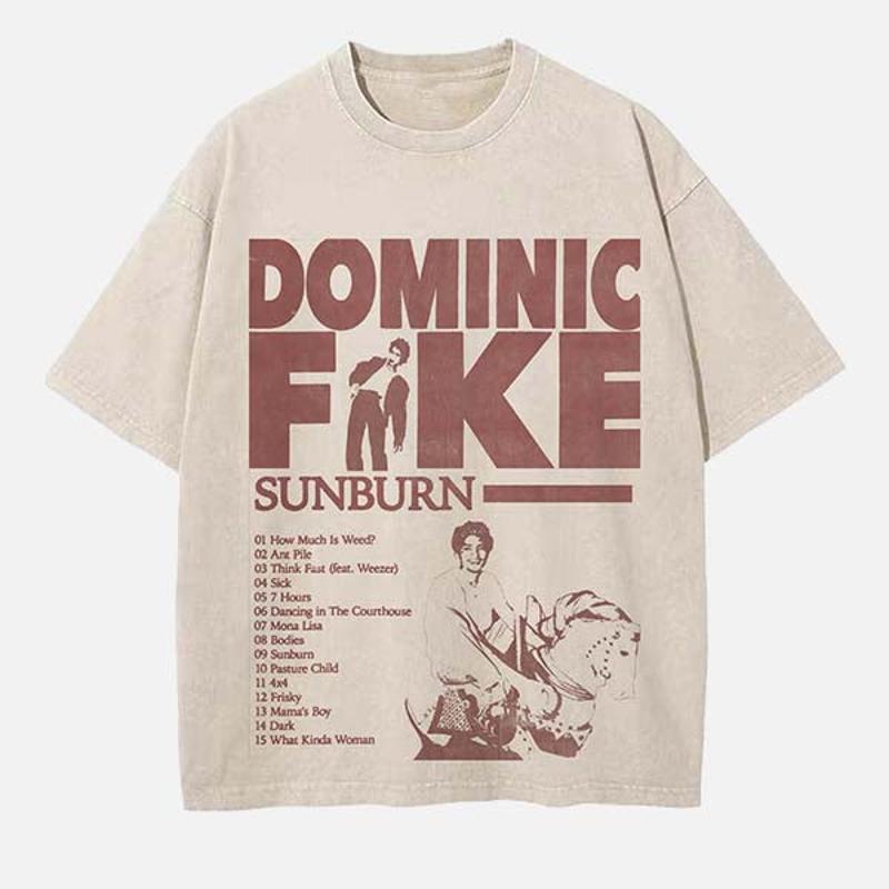 Dominic Fike Print Round Neck TShirt