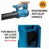 Cordless Leaf Blower Electric Air Blower Cordless Garden Tools For 18V Makita Lithium Battery 2 In 1 Handheld Dust Removal Fan