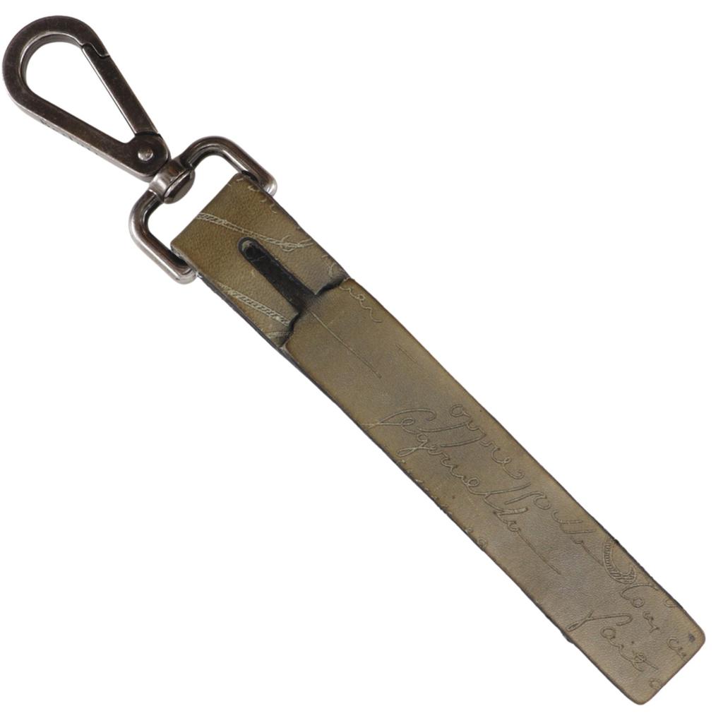 Berluti Calligraphy key ring Brown leather unisex Used